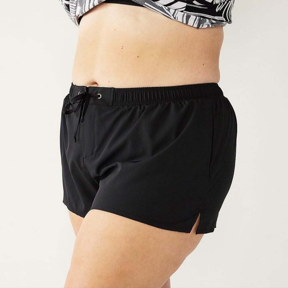 Bal Harbour Black Swim Shorts | 1X